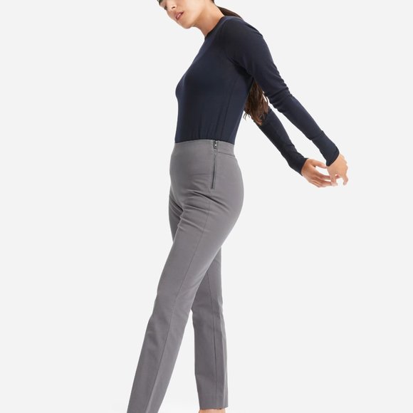 Everlane - The Side-Zip Stretch Cotton Pant Gray - Picture 8 of 9